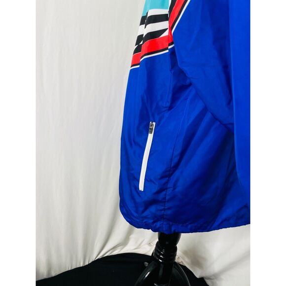 Dope Racing Jacket Men's Blue Circuit Windbreaker Full Zip Hooded Size Small - Picture 7 of 8